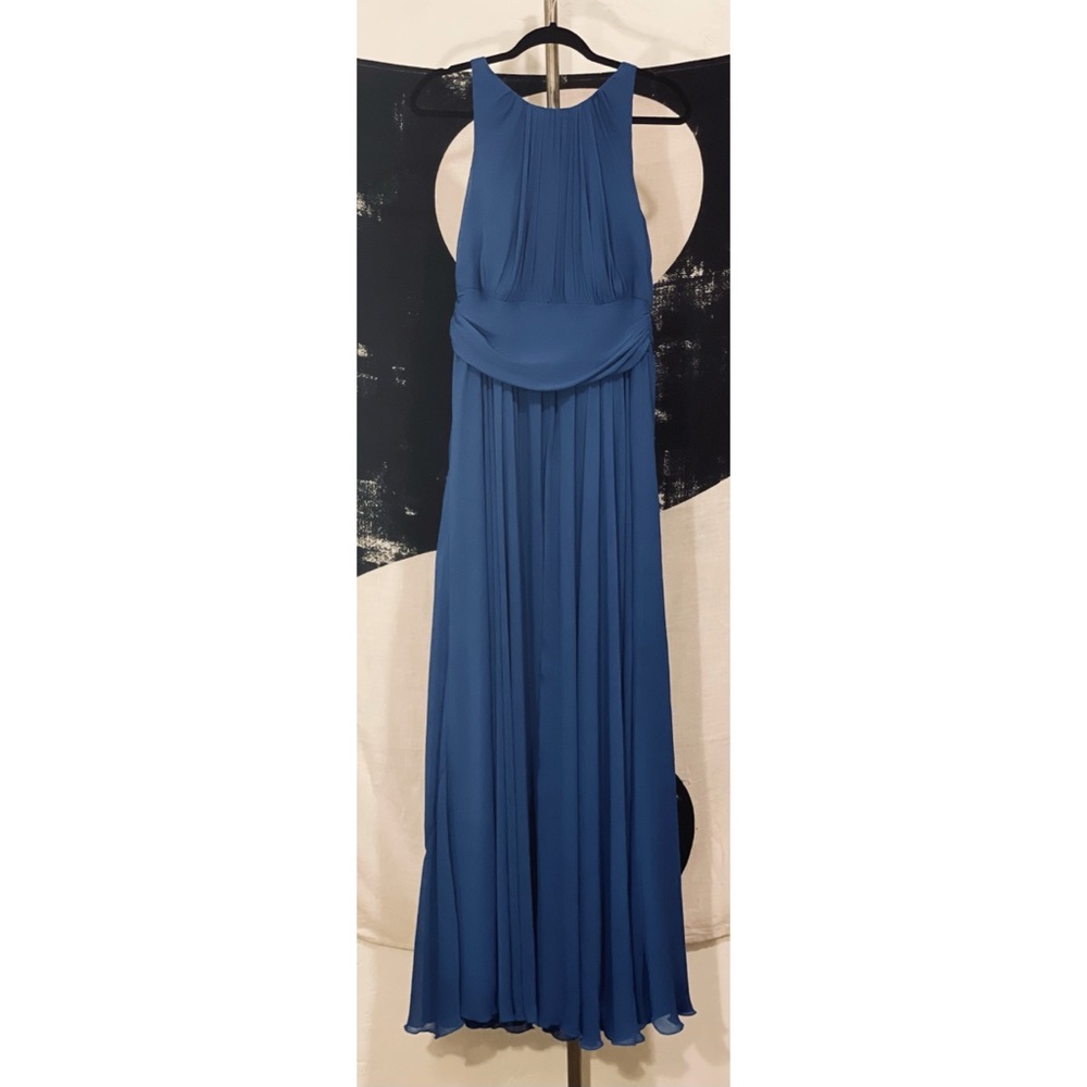 Badgley Mischka SZ14 Cobalt Blue Strapless Gown